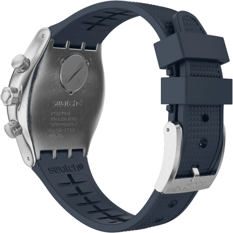 Swatch,IRONY 43mm,43mm,Stainless Steel,Blue,YVS454
