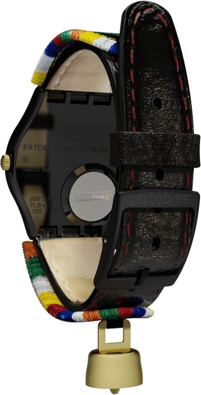 Swatch,Originals 34mm,34mm,Plastic,Black,GB285