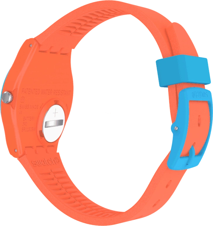 Swatch,Originals 34mm,34mm,Plastic,Blue,GO121