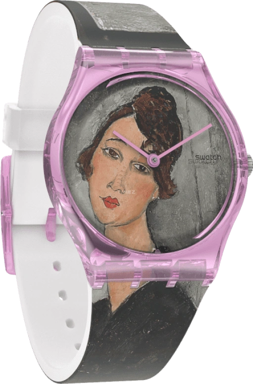 Swatch,Originals 34mm,34mm,Plastic,Multi-Color,Quartz,Sapphire,Crystal Glass,Round,GZ356