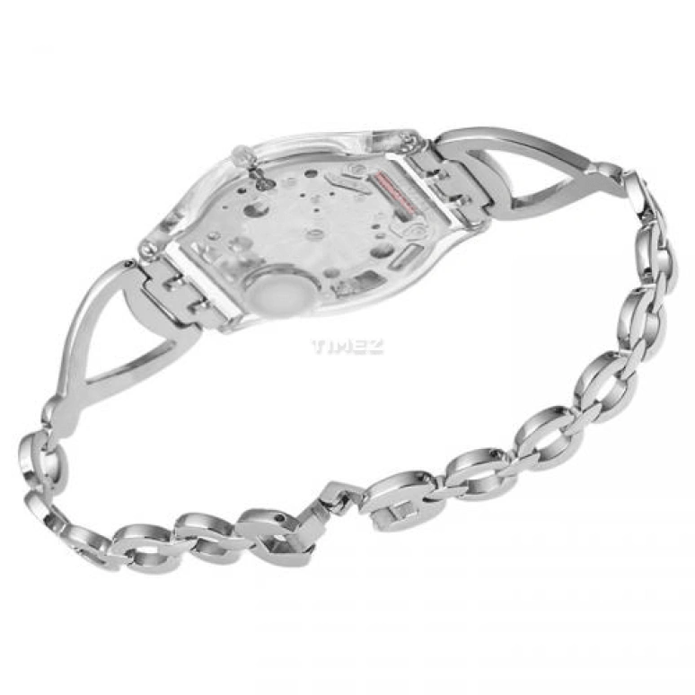Swatch,CLASSIC 34mm,34mm,Plastic,Grey,Quartz,Round,Transparent,SFK371G