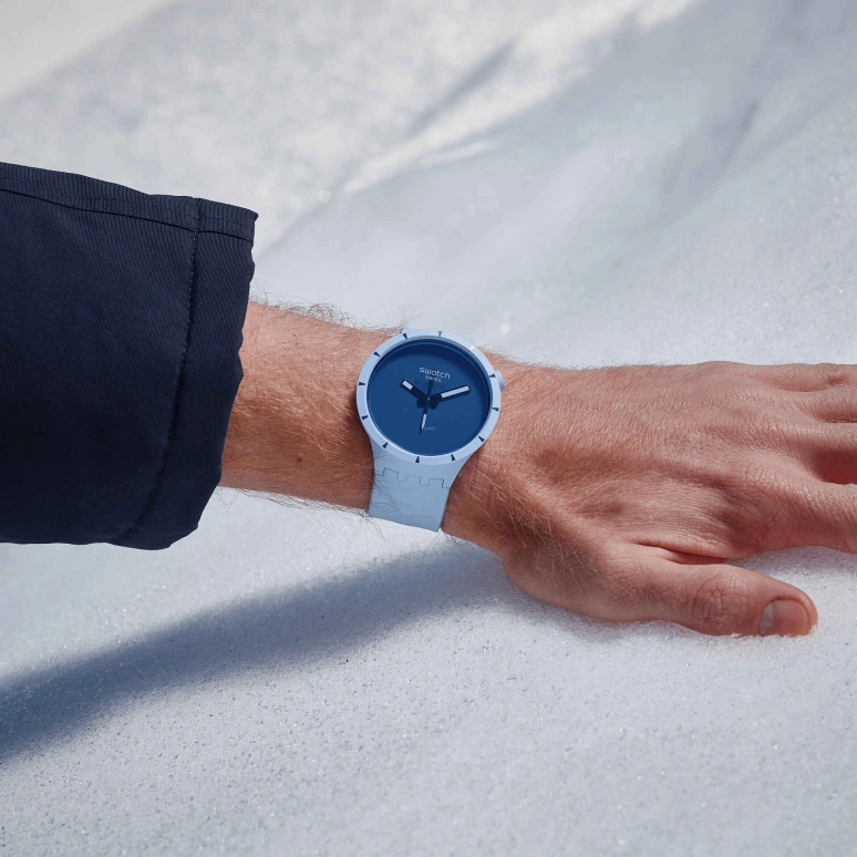 Swatch,THE BOLD 47mm,47mm,Bioceramic,Ceramic,Blue,Sapphire,Crystal Glass,SB03N102