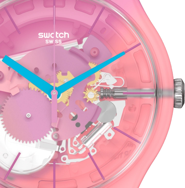 Swatch,Originals 41mm,41mm,Plastic,Transparent,Quartz,Tonneau,SUOK151