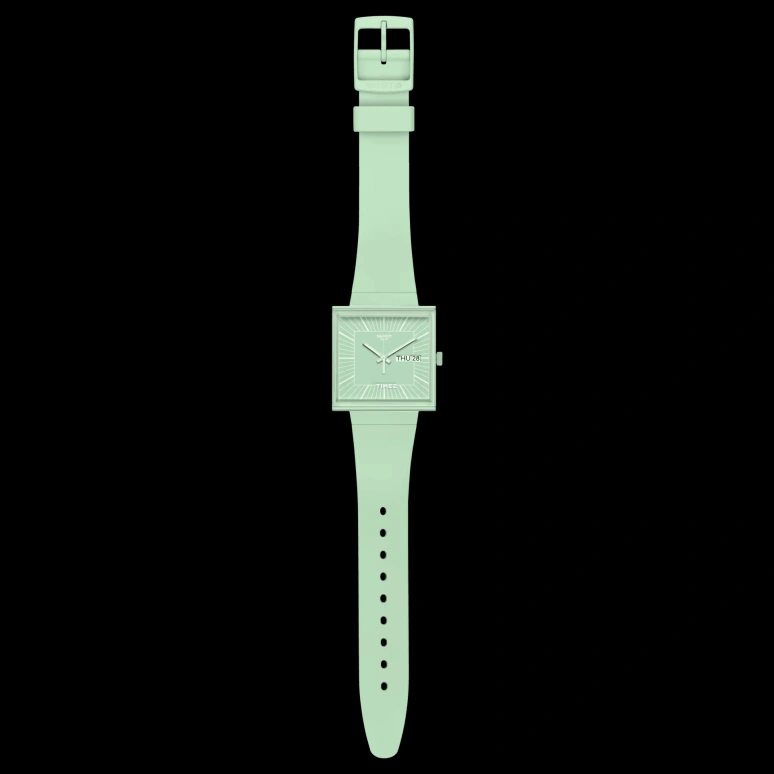 Swatch,Originals 41.80mm,41.80mm,Bioceramic,Green,Quartz,Date,Day,SO34G701