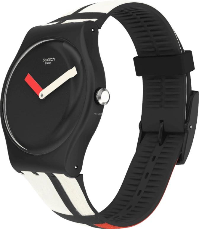 Swatch,Originals 41mm,41mm,Plastic,Black,Quartz,Sapphire,Crystal Glass,Round,SUOZ344