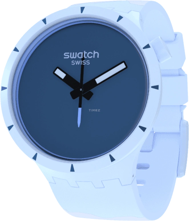 Swatch,THE BOLD 47mm,47mm,Bioceramic,Ceramic,Blue,Sapphire,Crystal Glass,SB03N102