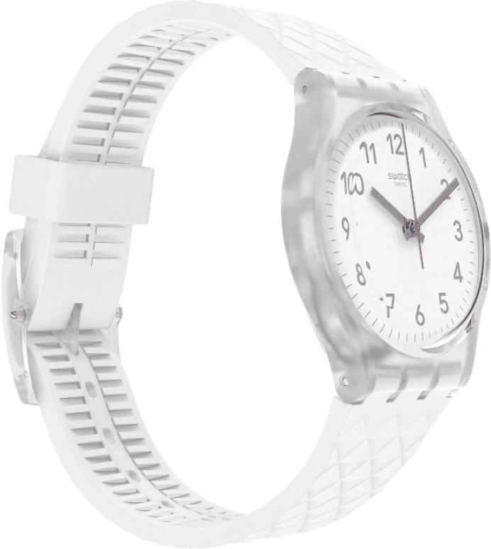 Swatch,Originals 34mm,34mm,Plastic,White,Quartz,Baton,GE286