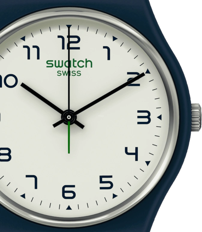 Swatch,Originals 34mm,34mm,Bioceramic,White,Quartz,Round,Blue,SO28N101