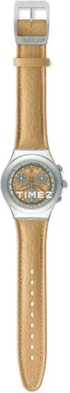 Swatch,Other 38.40mm,38.40mm,Plastic,Yellow Tan,Quartz,Chronograph,Sapphire,Crystal Glass,YCS434P