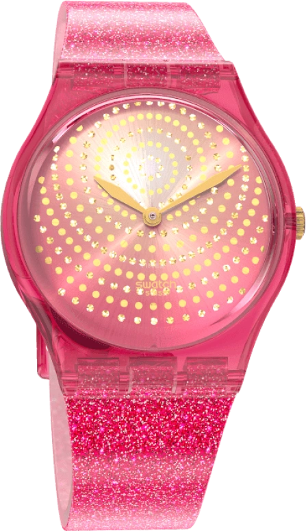 Swatch,Originals 34mm,34mm,Plastic,Pink,Sapphire,Crystal Glass,GP169