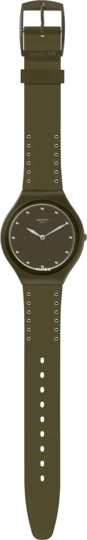 Swatch,SKIN 36.80mm,36.80mm,Plastic,Green,Quartz,Tonneau,SVOG101