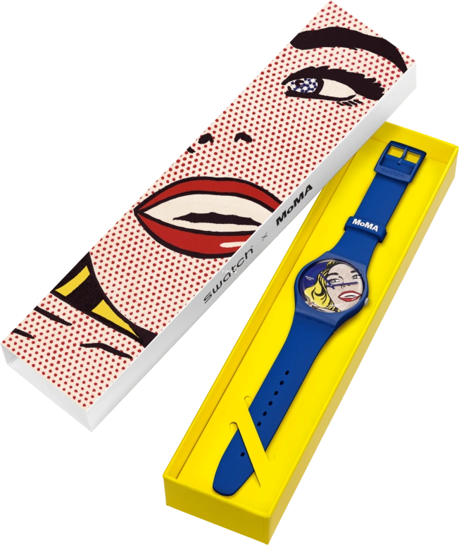 Swatch,Originals 41mm,41mm,Plastic,Blue,Multi-Color,Quartz,Sapphire,Crystal Glass,Round,SUOZ352