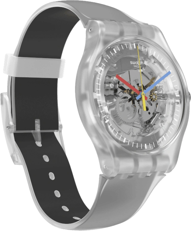Swatch,Originals 41mm,41mm,Plastic,Skeleton,Quartz,Round,Transparent,SUOK157
