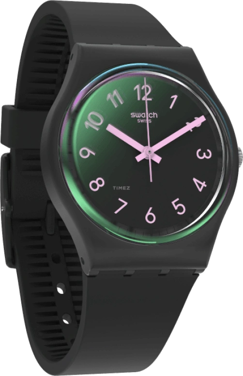 Swatch,Originals 34mm,34mm,Plastic,Black,Closed,GB330