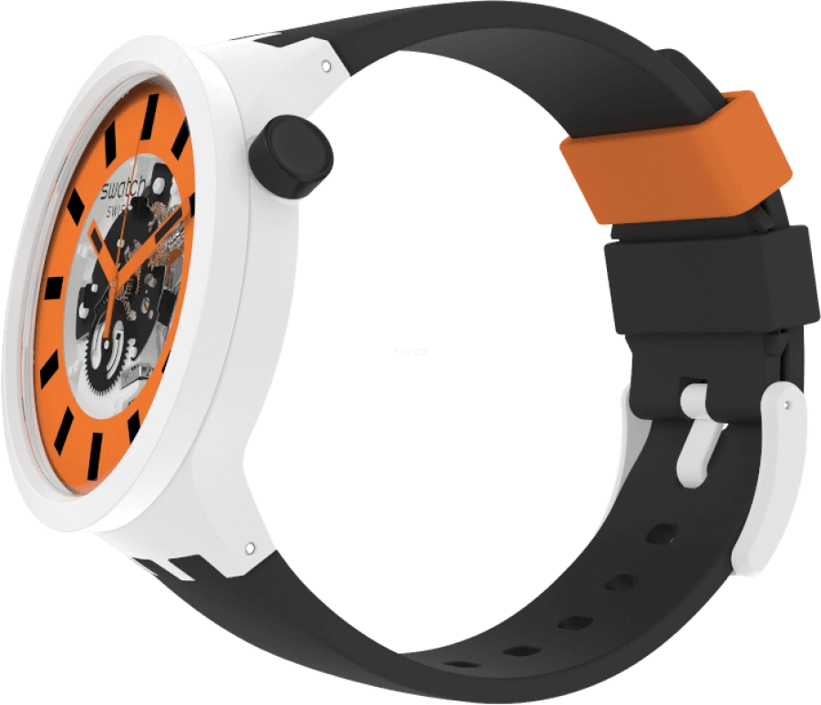Swatch,THE BOLD 47mm,47mm,Bioceramic,Ceramic,Orange,SB03M104