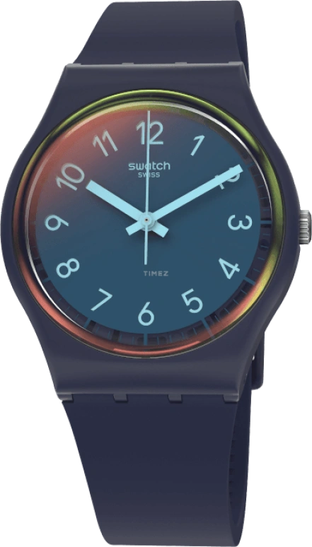 Swatch,Originals 34mm,34mm,Plastic,Blue,Closed,GN274