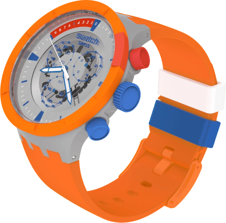 Swatch,THE BOLD 47mm,47mm,Bioceramic,Ceramic,Sapphire,Crystal Glass,SB04Z401