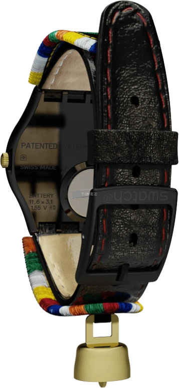 Swatch,Originals 34mm,34mm,Plastic,Black,GB285