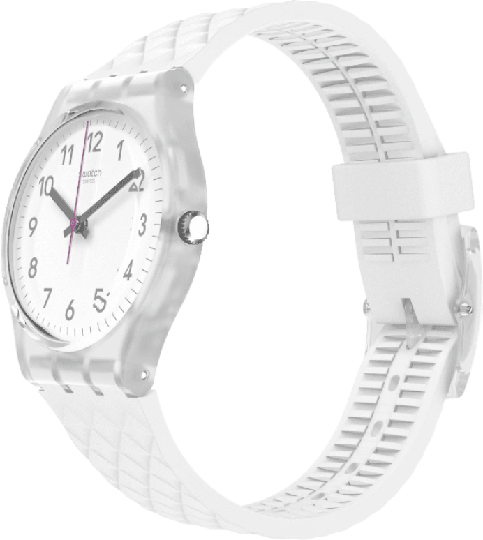 Swatch,Originals 34mm,34mm,Plastic,White,Quartz,Baton,GE286
