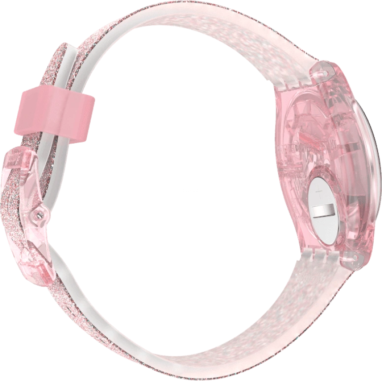 Swatch,Originals 34mm,34mm,Plastic,Pink,Sapphire,Crystal Glass,GP168