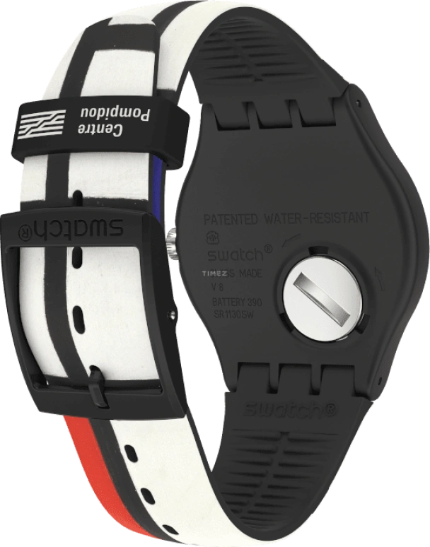 Swatch,Originals 41mm,41mm,Plastic,Black,Quartz,Sapphire,Crystal Glass,Round,SUOZ344
