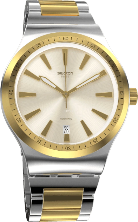 Swatch,IRONY 42mm,42mm,Gold,Open,YIS429G