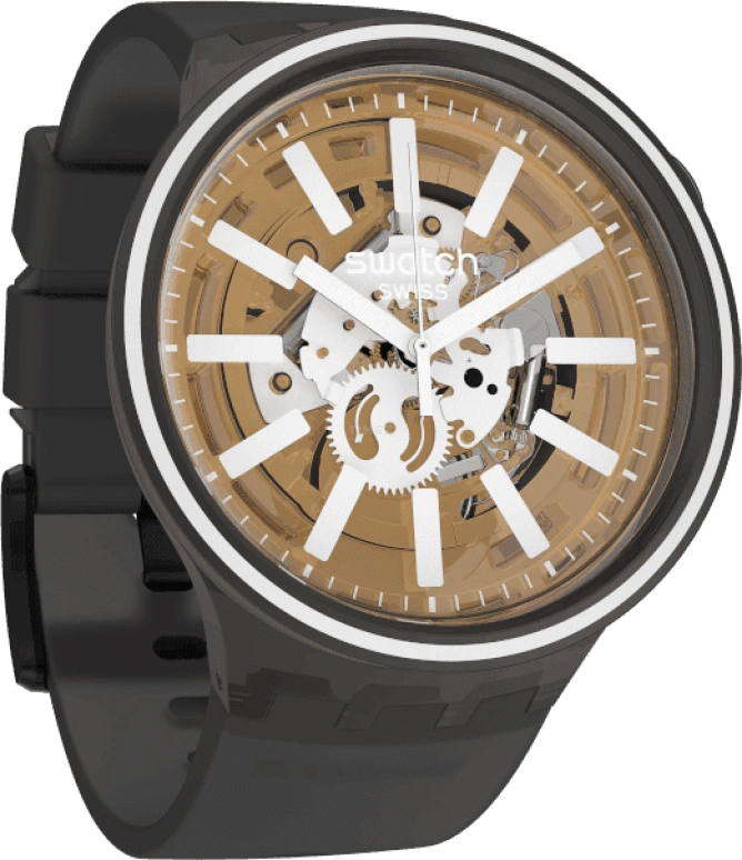Swatch,THE BOLD 47mm,47mm,Plastic,Yellow,SO27B114