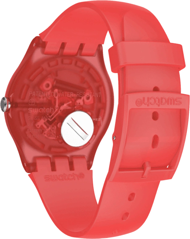 Swatch,Originals 41mm,41mm,Plastic,Red,SUOO105