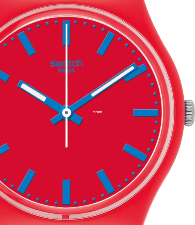 Swatch,ETHNIC 34mm,34mm,Plastic,Red,Quartz,Round,GR161