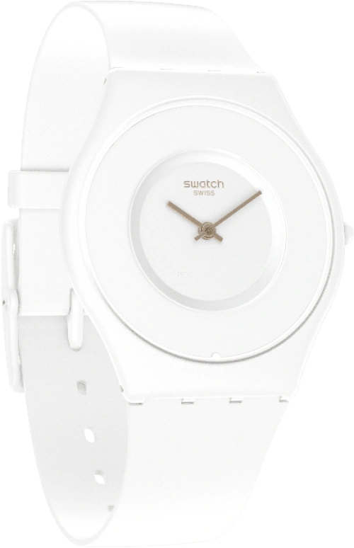 Swatch,SKIN 34mm,34mm,Ceramic,White,Quartz,SS09W100