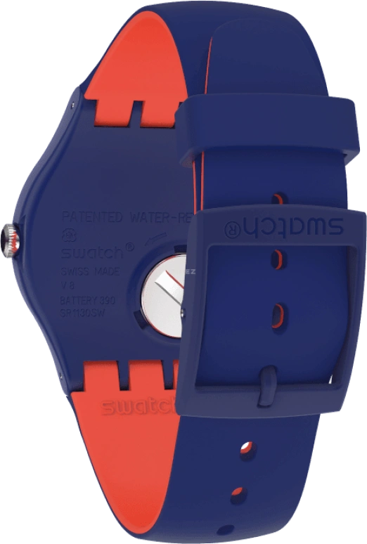 Swatch,Originals 41mm,41mm,Plastic,Blue,Sapphire,Crystal Glass,SUON146