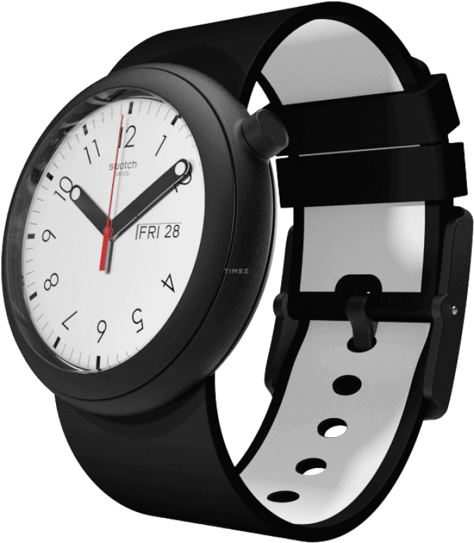 Swatch,Originals 45mm,45mm,Plastic,White,PNB700