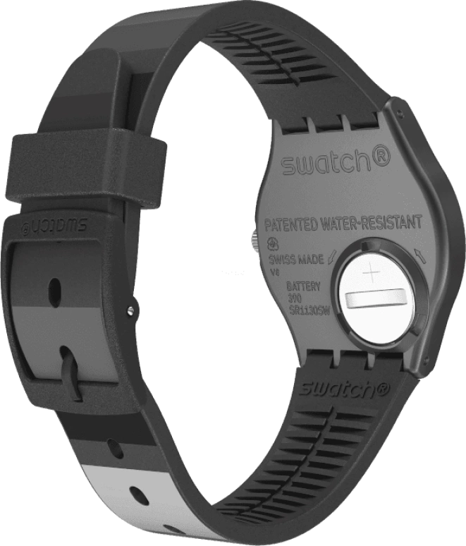 Swatch,Originals 34mm,34mm,Plastic,Black,Quartz,Round,GB430