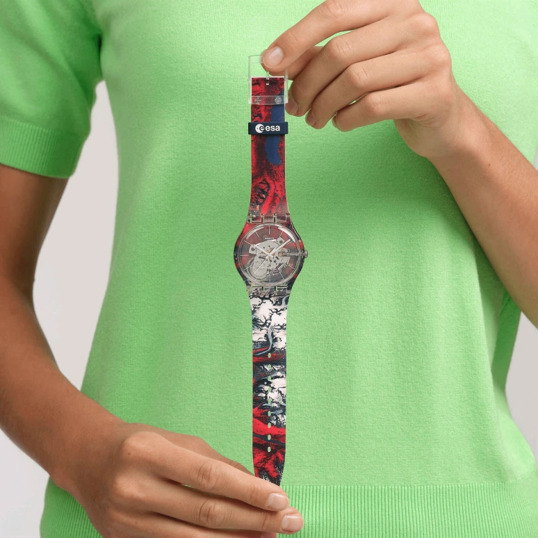 Swatch,Originals 41mm,41mm,Plastic,Red,Multi-Color,Transparent,Quartz,Round,Transparent,SUOK145,SUOK145-065