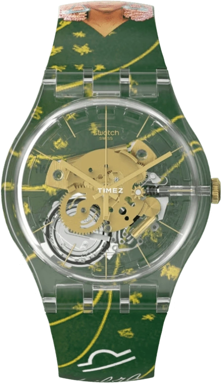 Swatch,Originals 41mm,41mm,Plastic,Transparent,Quartz,Sapphire,Crystal Glass,Round,SUOK147,SUOK147-031