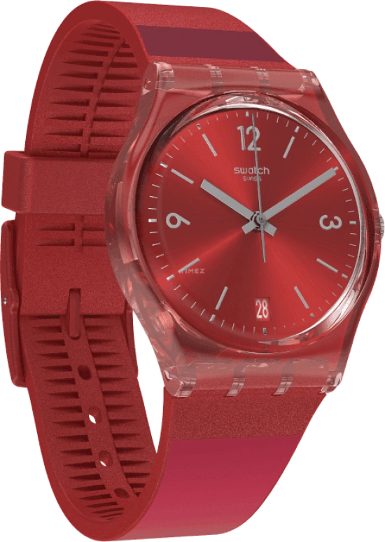 Swatch,Originals 34x39.20mm,34x39.20mm,Plastic,Red,GR406