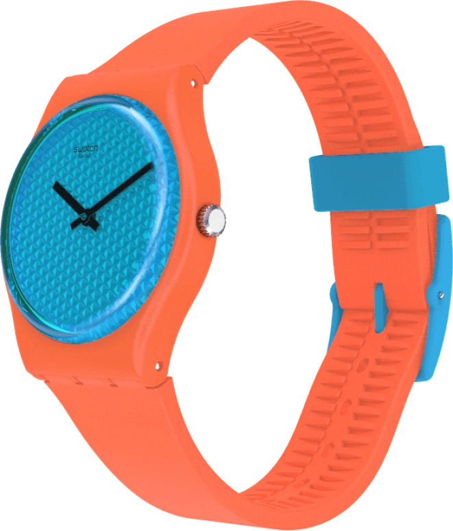 Swatch,Originals 34mm,34mm,Plastic,Blue,GO121