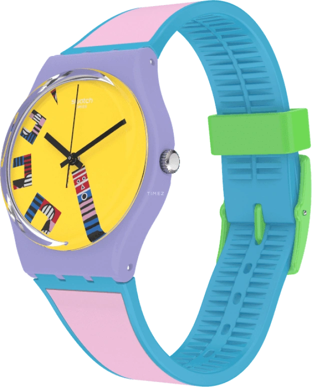 Swatch,Originals 34mm,34mm,Plastic,Yellow,Closed,GZ342