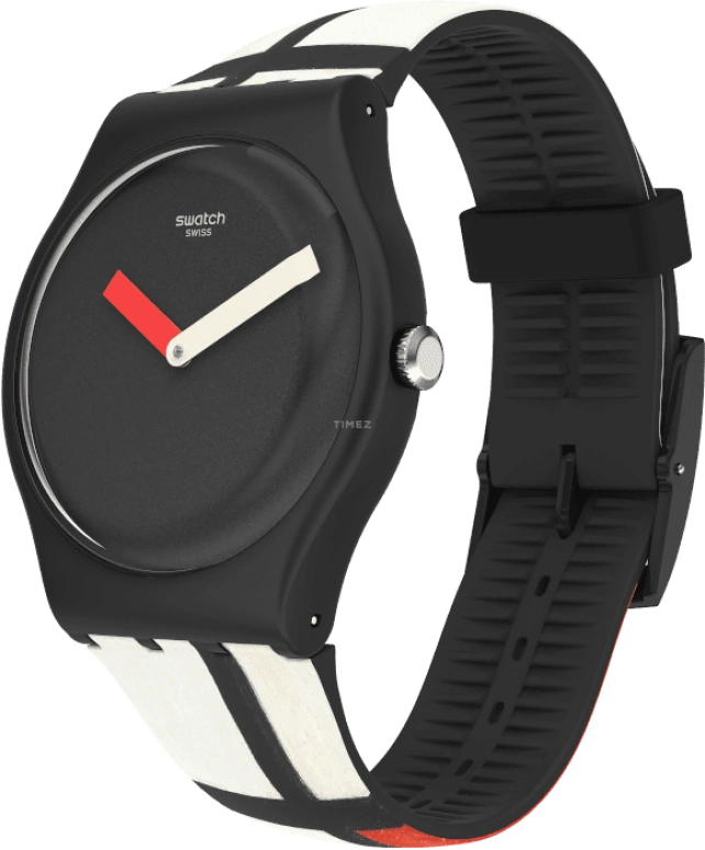 Swatch,Originals 41mm,41mm,Plastic,Black,Quartz,Sapphire,Crystal Glass,Round,SUOZ344