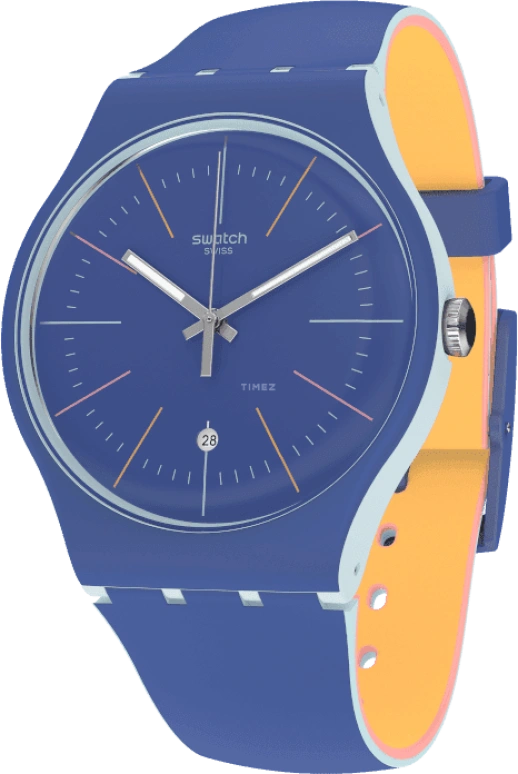 Swatch,Originals 41mm,41mm,Plastic,Blue,SUOS403