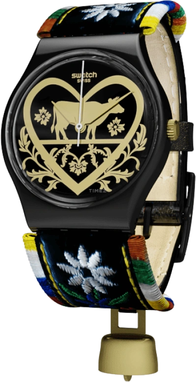 Swatch,Originals 34mm,34mm,Plastic,Black,GB285