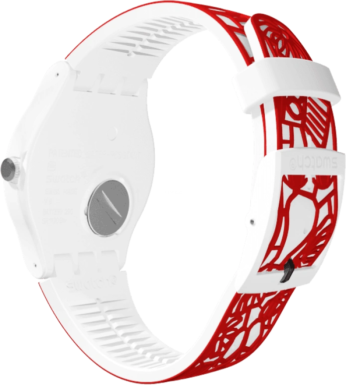 Swatch,Originals 41mm,41mm,Plastic,White,Closed,SUOZ259C