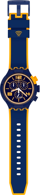 Swatch,THE BOLD 47mm,47mm,Plastic,Blue,Quartz,Round,SB02N100,SB02N100-5300
