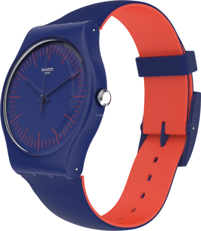 Swatch,Originals 41mm,41mm,Plastic,Blue,Sapphire,Crystal Glass,SUON146