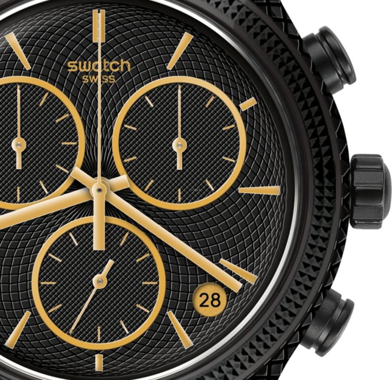 Swatch,IRONY 43x49mm,43x49mm,Black,YVB408