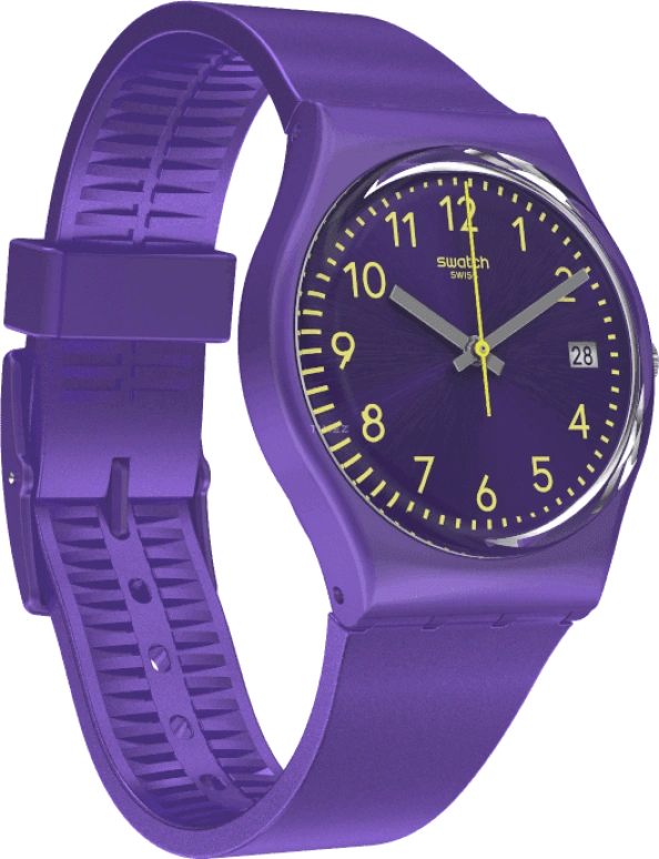 Swatch,Originals 34mm,34mm,Plastic,Purple,GV402