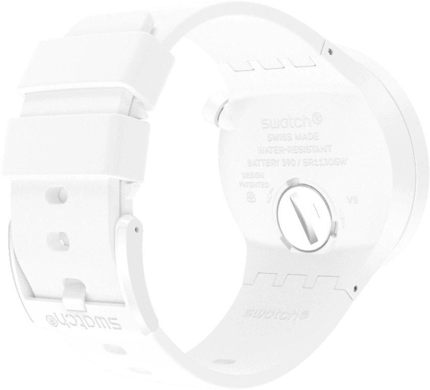 Swatch,THE BOLD 47mm,47mm,Plastic,White,SO27Z106