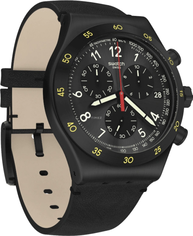Swatch,IRONY 43x49mm,43x49mm,Black,YVB410