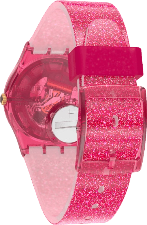 Swatch,Originals 34mm,34mm,Plastic,Pink,Sapphire,Crystal Glass,GP169