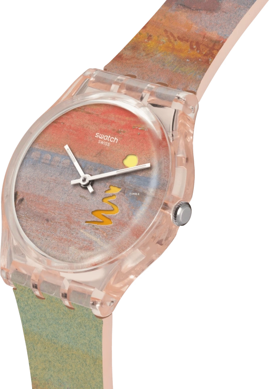 Swatch,Originals 34mm,34mm,Bio-sourced,Multi-Color,Quartz,Round,Transparent,SO28Z700